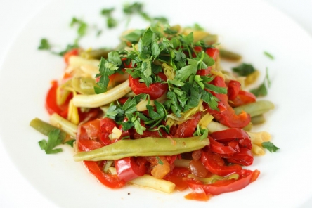 Fasolka szaparagowa na czerwono