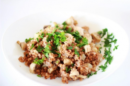 Kasza gryczana z pieczarkami